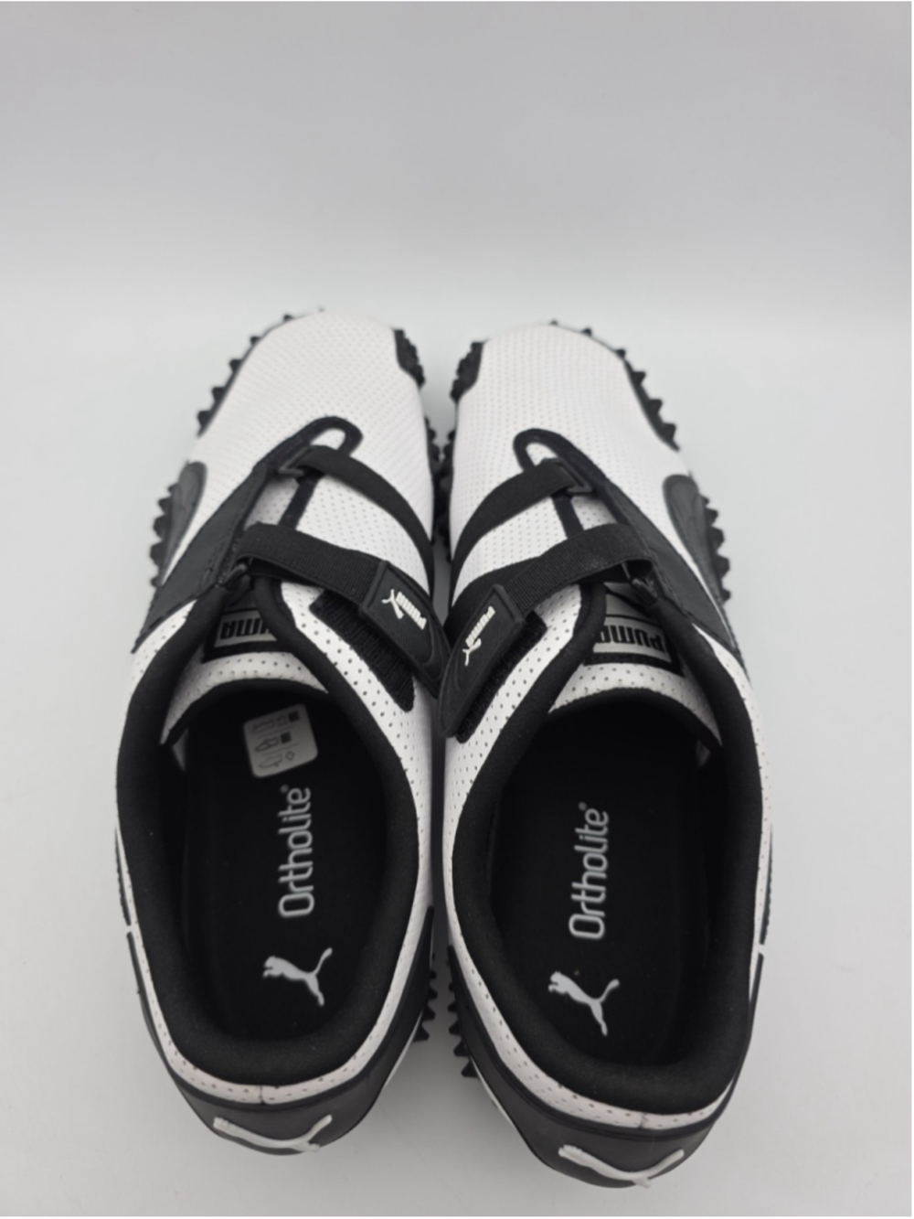 Size 13 - Puma Mostro Perforated Leather Pack - White Black - Picture 3 of 5